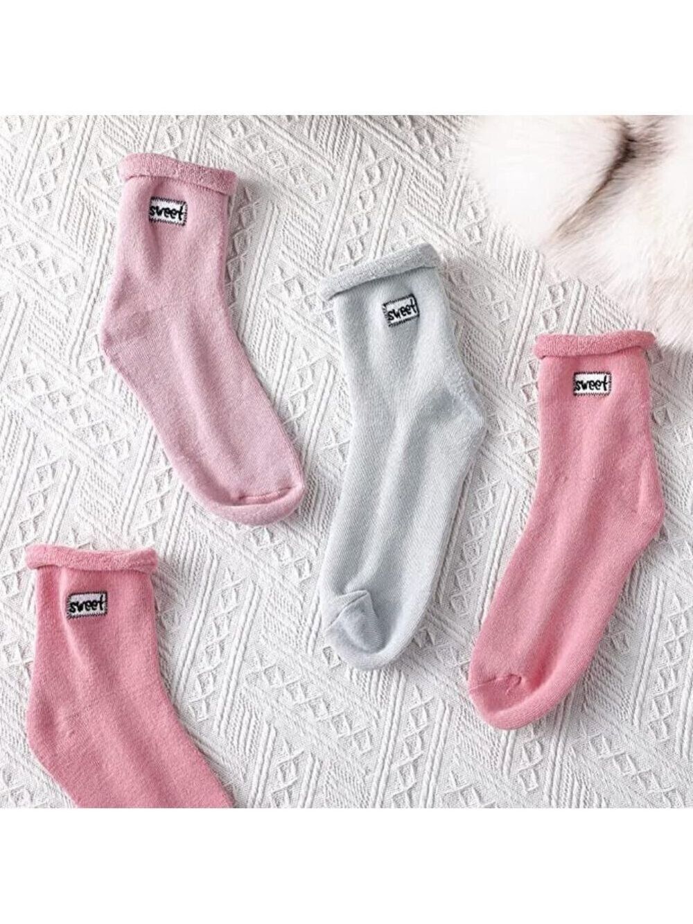𝅺3 Pairs Wool Soft Socks Warm Slouch Winter Fall Womens Pack Thick Cozy Knit NWT
